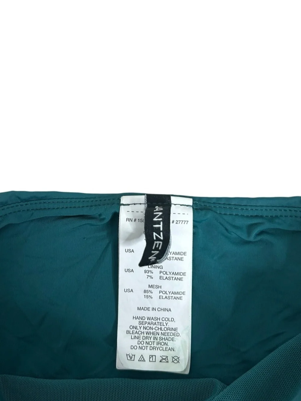 Jantzen Teal High Waisted Bikini Swim Bottom with Side Ruching Women’s Size 4